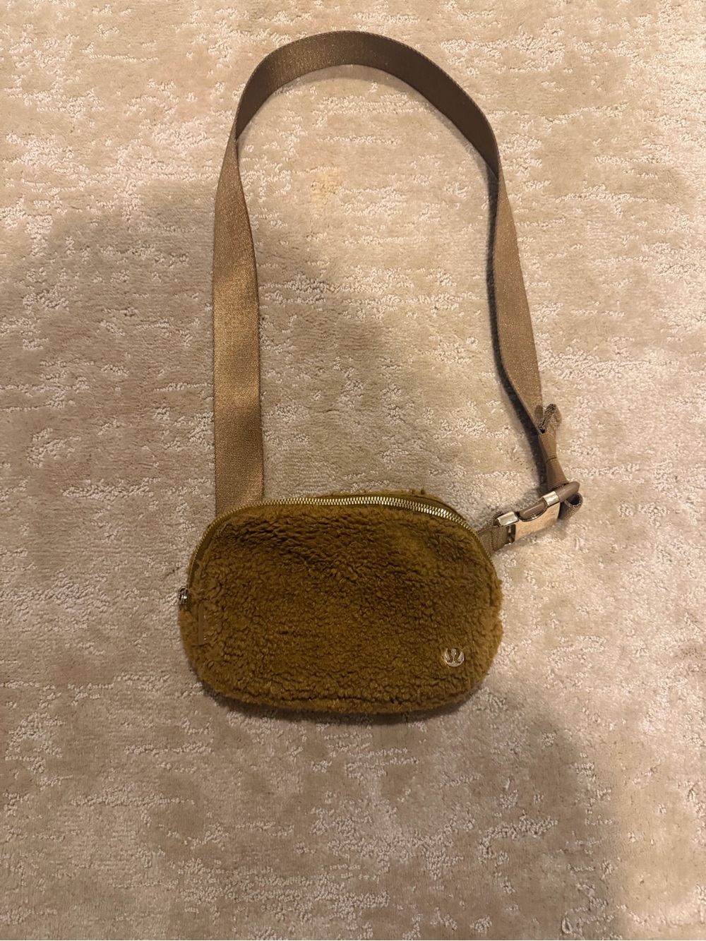 lululemon athletica Faux-Shearling Crossbody Bag in Brown